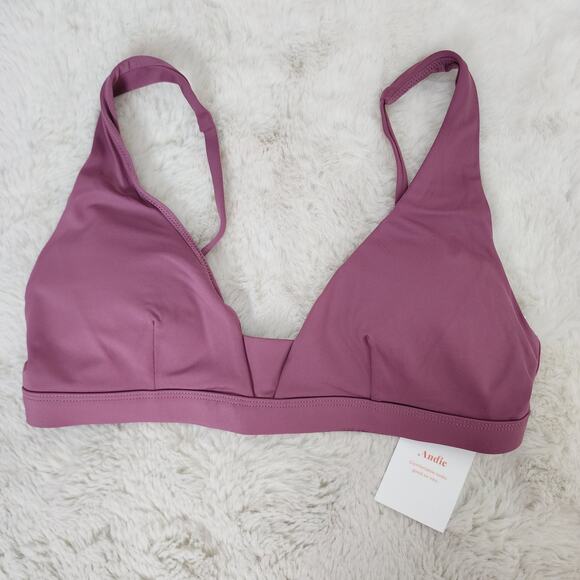 NEW Andie Swim Pink Cactus Flower The Tahiti Swimsuit Supportive Padded Top - Picture 1 of 15